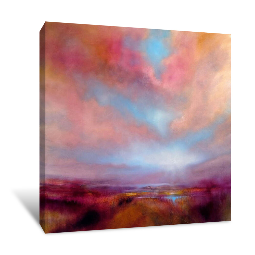 Heathland Golden and Pink Clouds Canvas Wrap