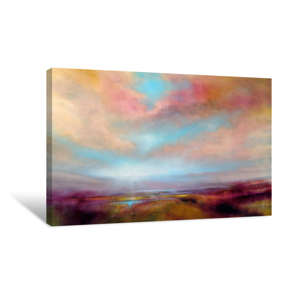 Heathland Pink and Turquoise Canvas Wrap
