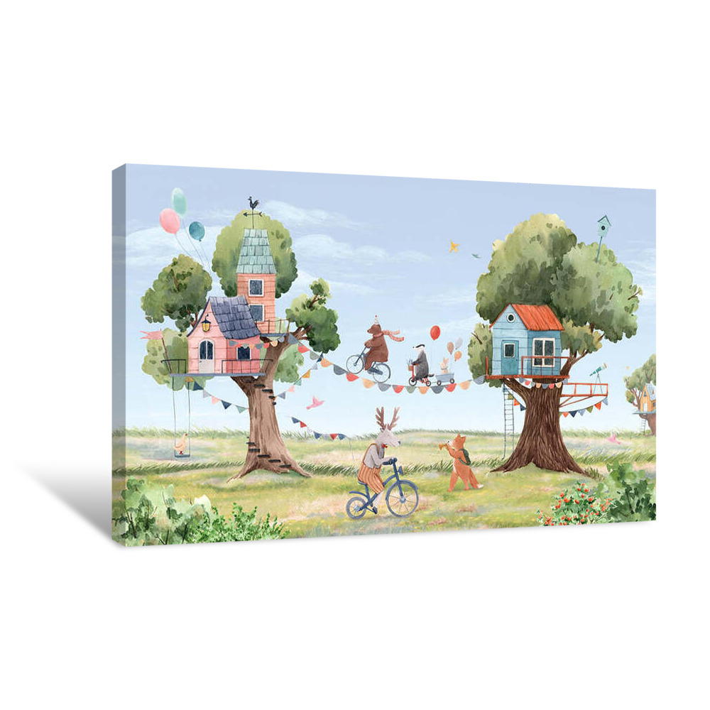Treehouse Party Canvas Wrap