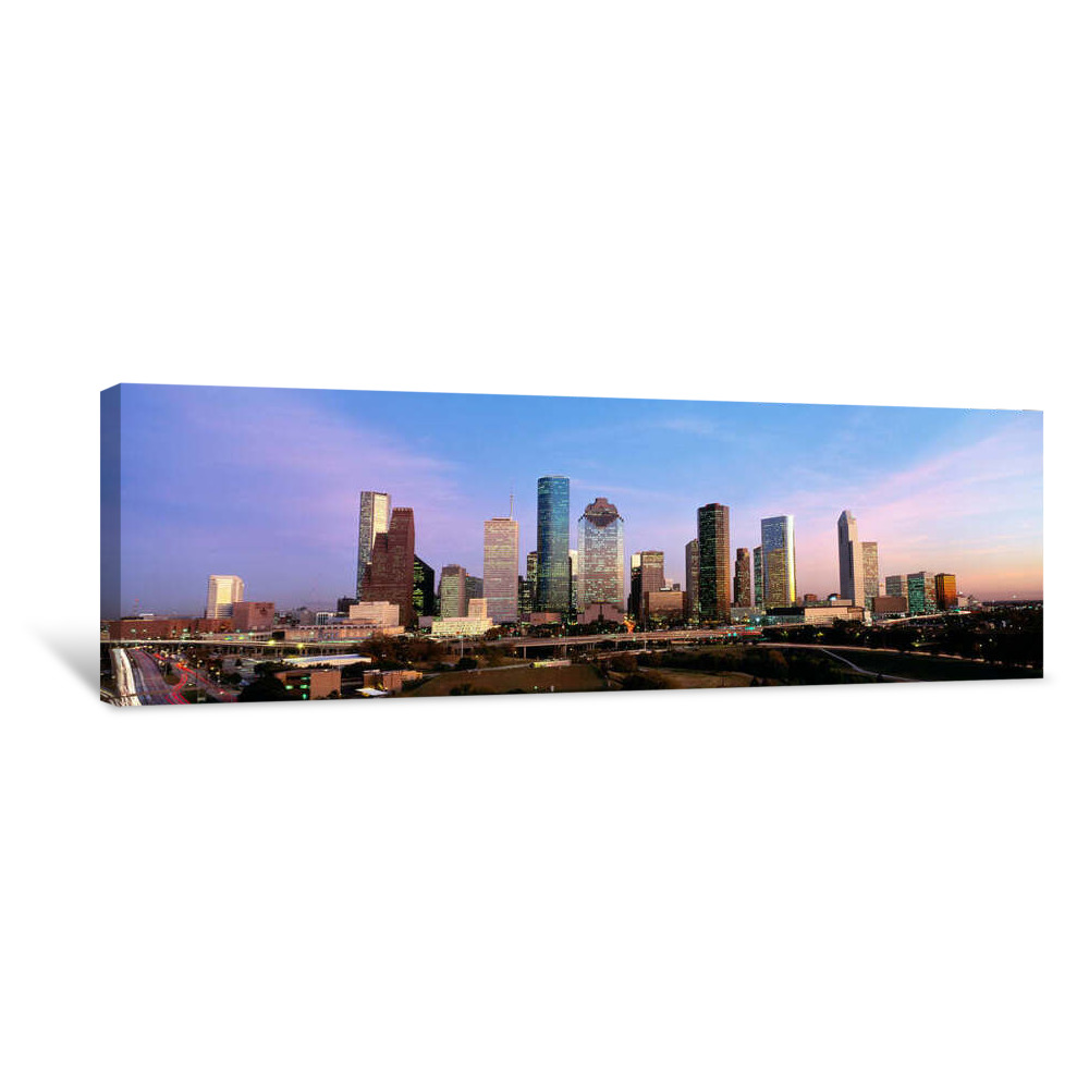 USA, Texas, Houston, Twilight Canvas Wrap