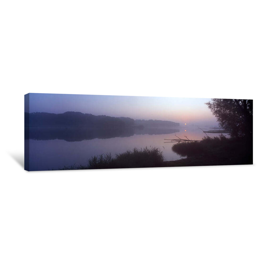 Lake At Sunset, Windmill Island, Holland, Michigan, USA Canvas Wrap