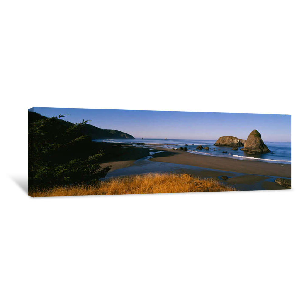 Rocks On The Beach, Cannon Beach, Oregon, USA Canvas Wrap