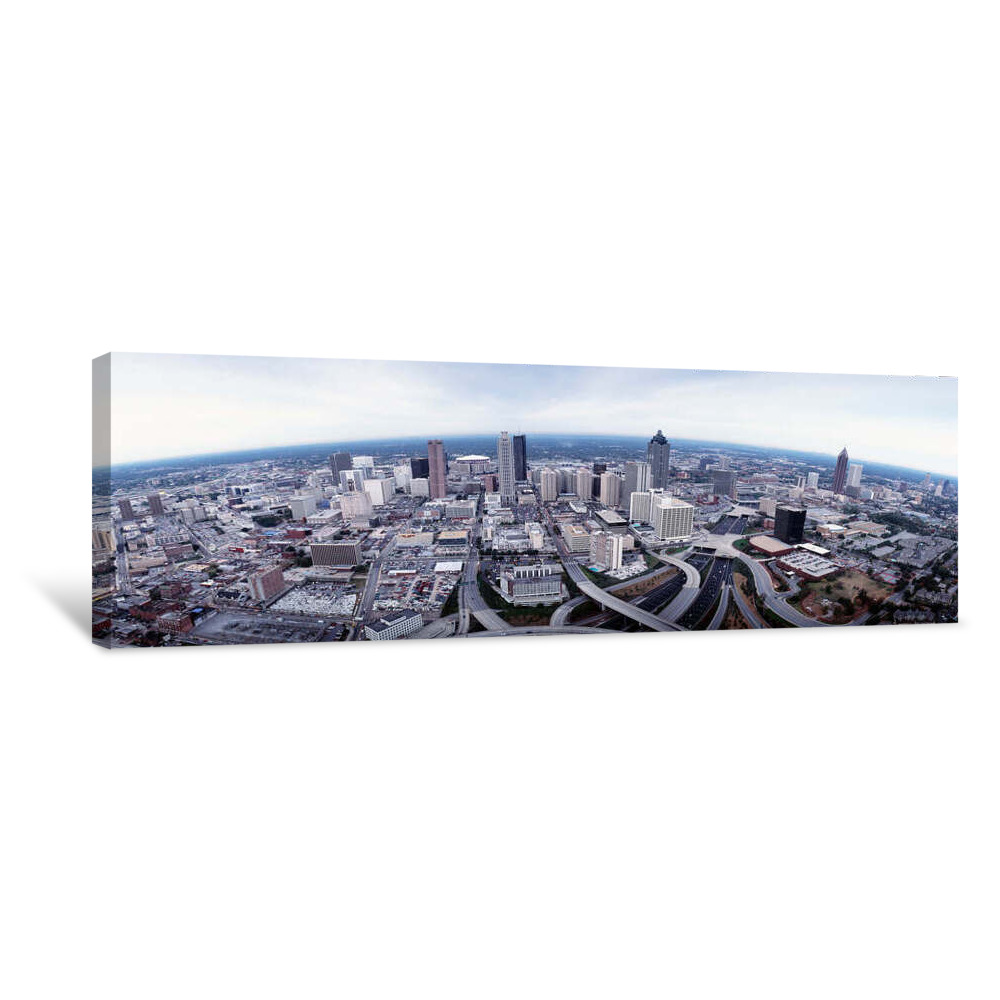 USA, Georgia, Atlanta, Aerial View Of The City Canvas Wrap