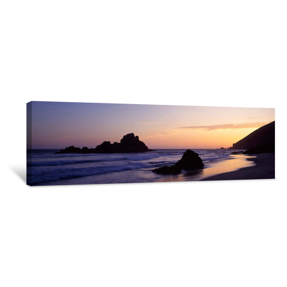 Rock Formations On The Beach, Pfeiffer Beach, Big Sur, California, USA Canvas Wrap