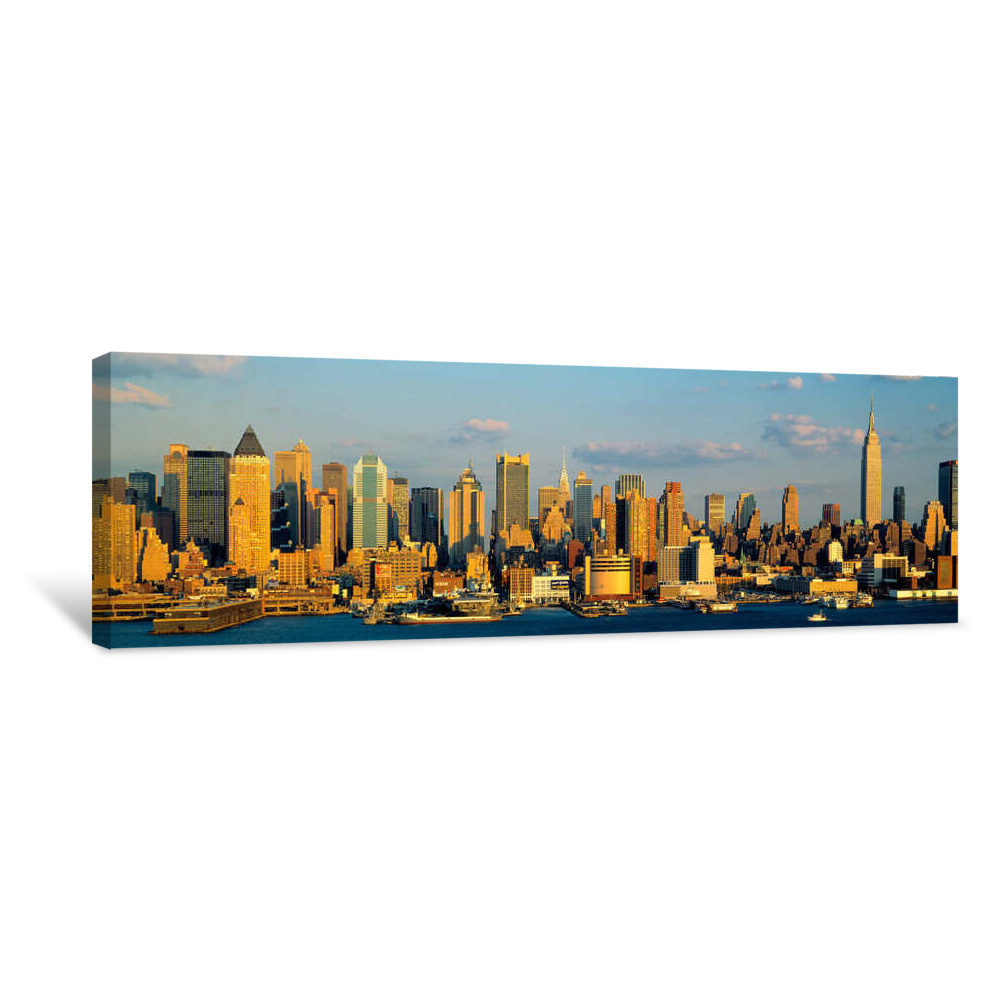 Hudson River, City Skyline, NYC, New York City, New York State, USA Canvas Wrap