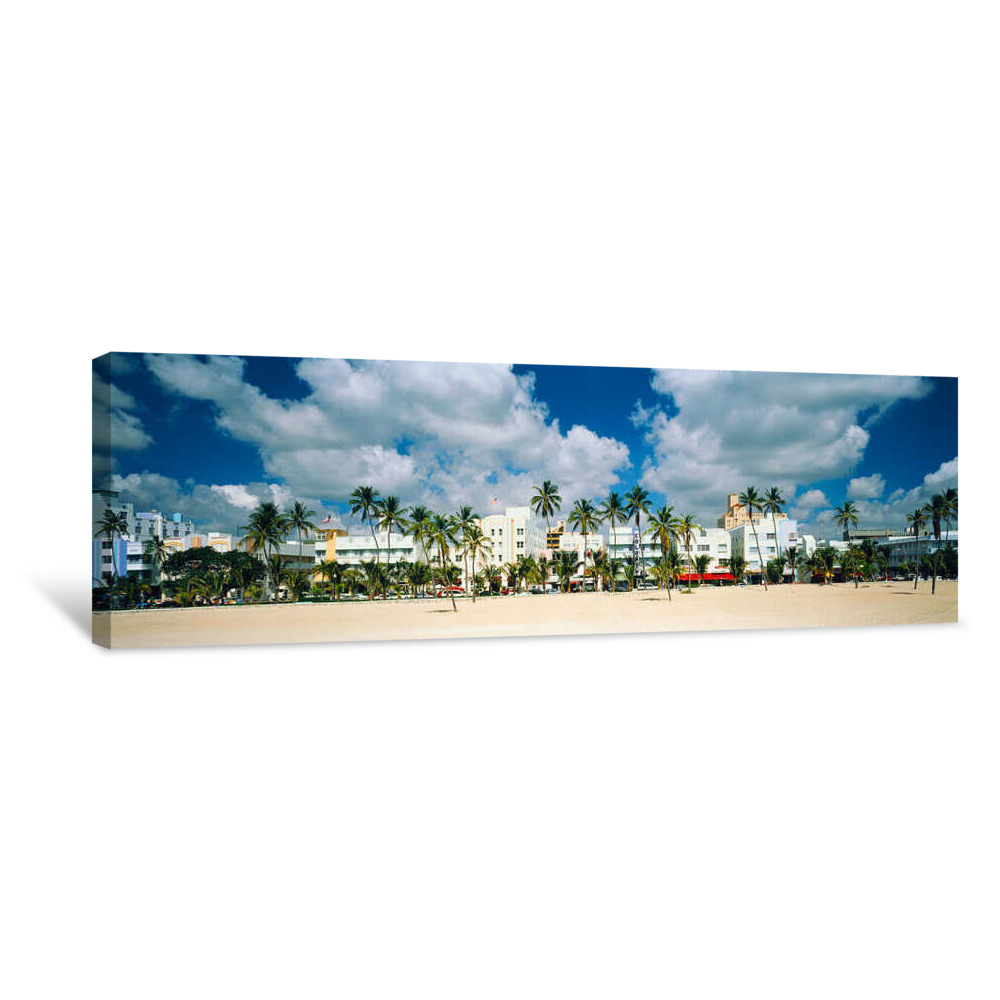 Hotels On The Beach, Art Deco Hotels, Ocean Drive, Miami Beach, Florida, USA Canvas Wrap