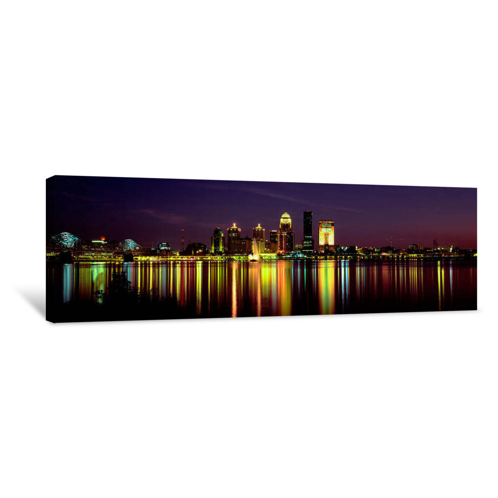 Night Louisville KY Canvas Wrap