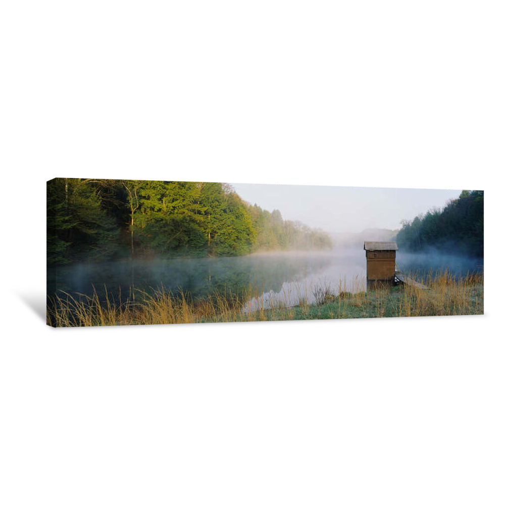Hut In A Lake, Lake Katherine, Ohio, USA Canvas Wrap