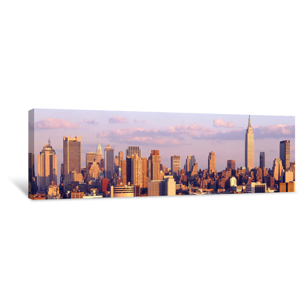 Skyscrapers In A City, Manhattan, New York City, New York State, USA Canvas Wrap