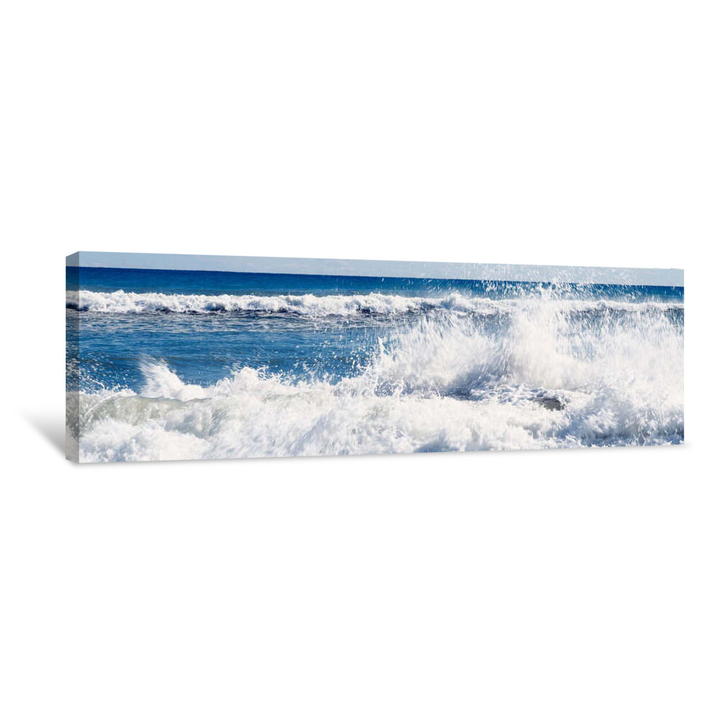 Waves Breaking On The Beach, Lucy Vincent Beach, Chilmark, Martha's Vineyard, Massachusetts, USA Canvas Wrap