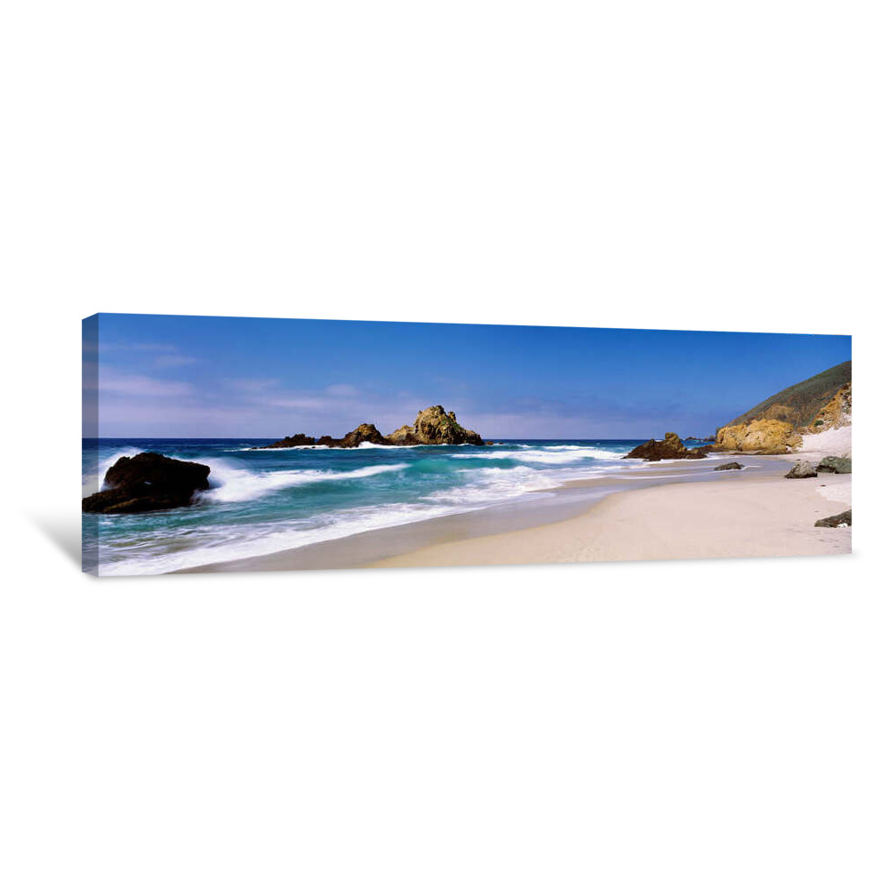 Rock Formations On The Beach, Pfeiffer Beach, Big Sur, California, USA Canvas Wrap