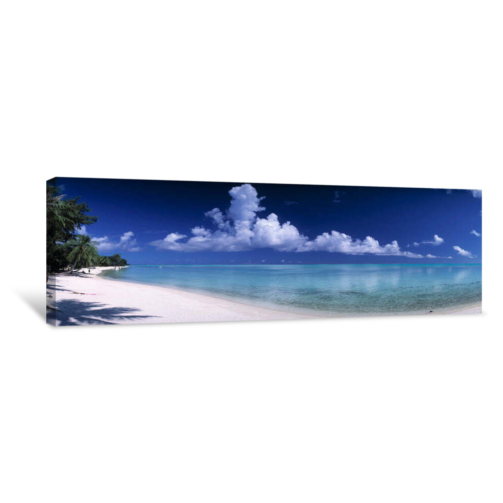Matira Beach Bora Bora Polynesia Canvas Wrap