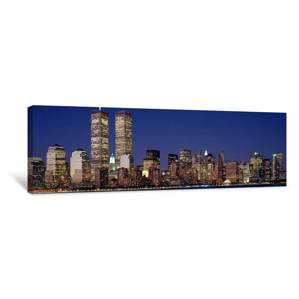 Skyscrapers In A City, World Trade Center, Manhattan, New York City, New York State, USA Canvas Wrap