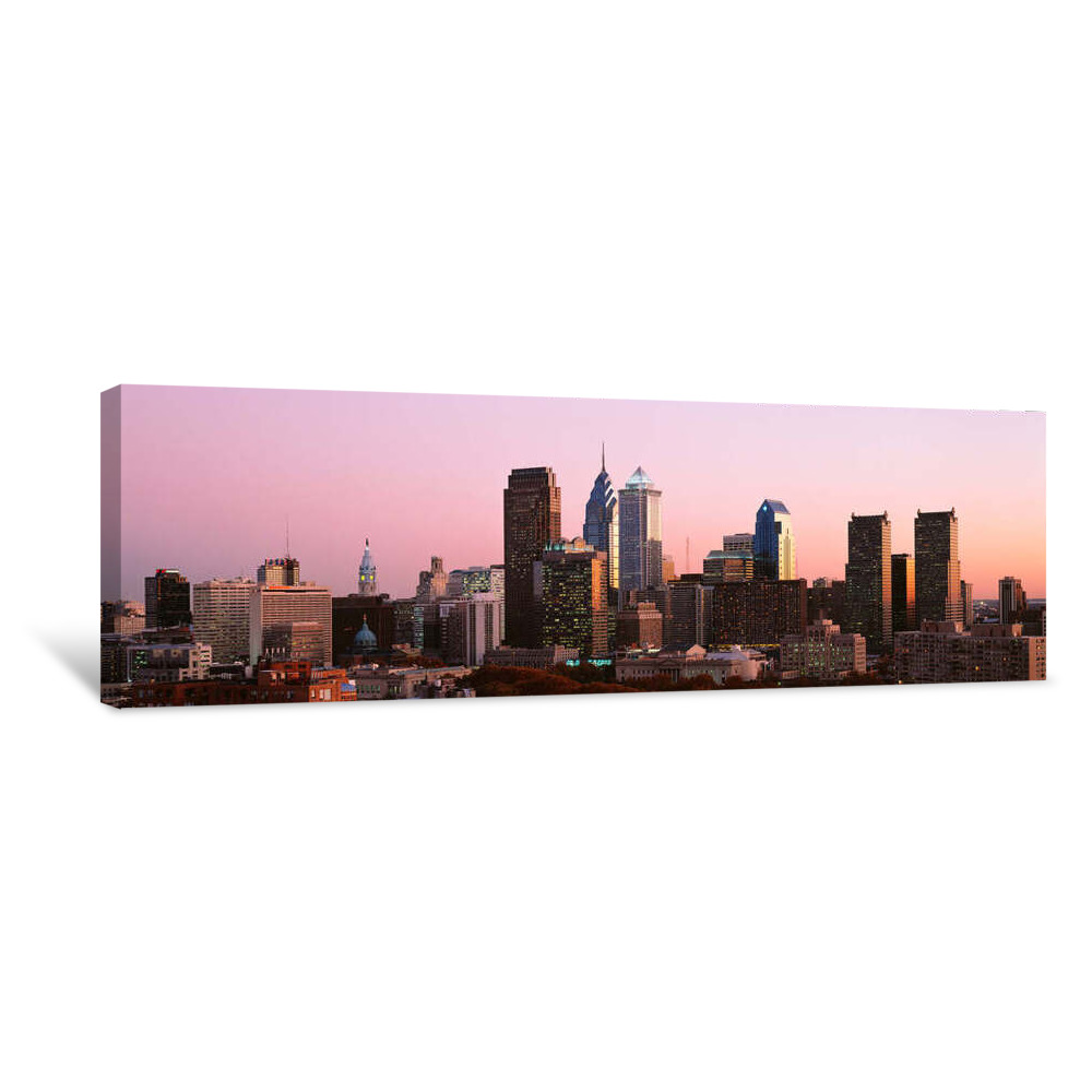 Skyscrapers In A City, Philadelphia, Pennsylvania, USA Canvas Wrap