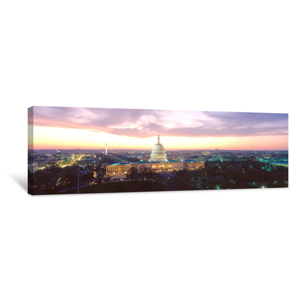 Twilight, Capitol Building, Washington DC, District Of Columbia, USA Canvas Wrap