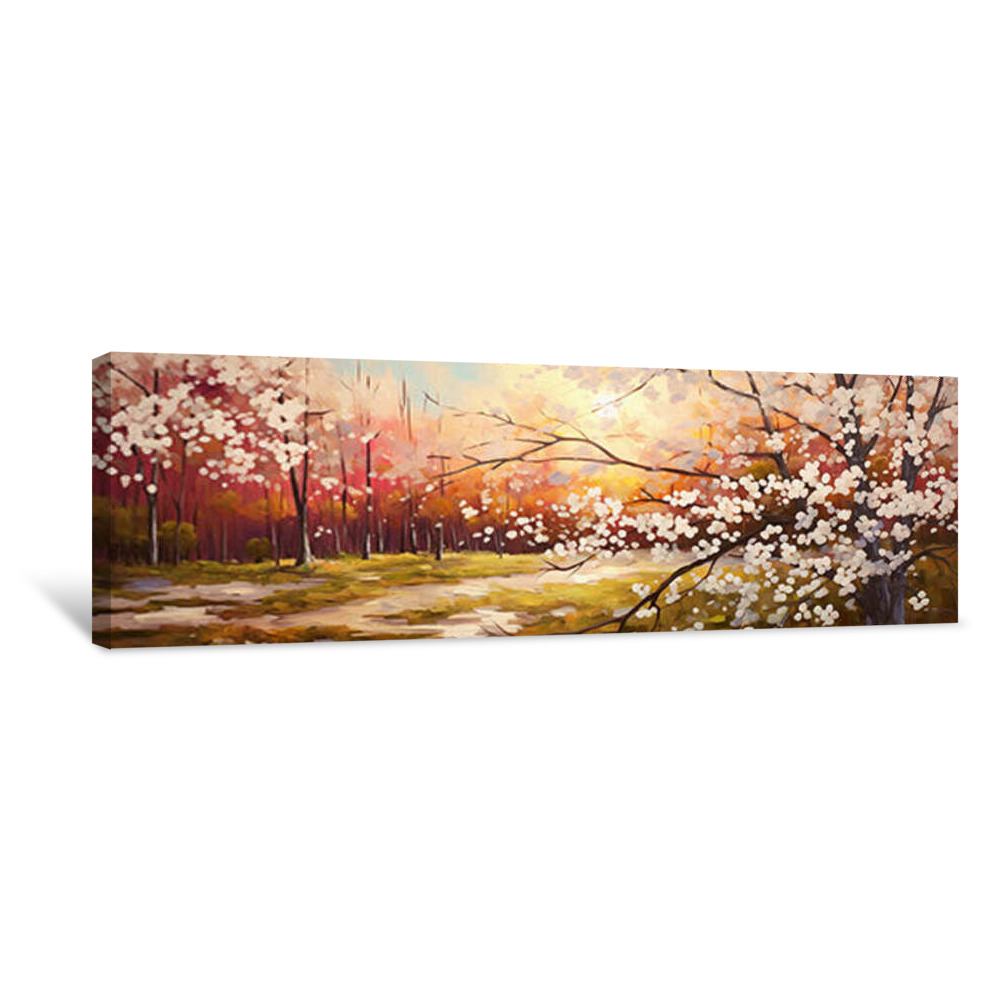 Oil Painted Cherry Blossom Tree Canvas Wrap