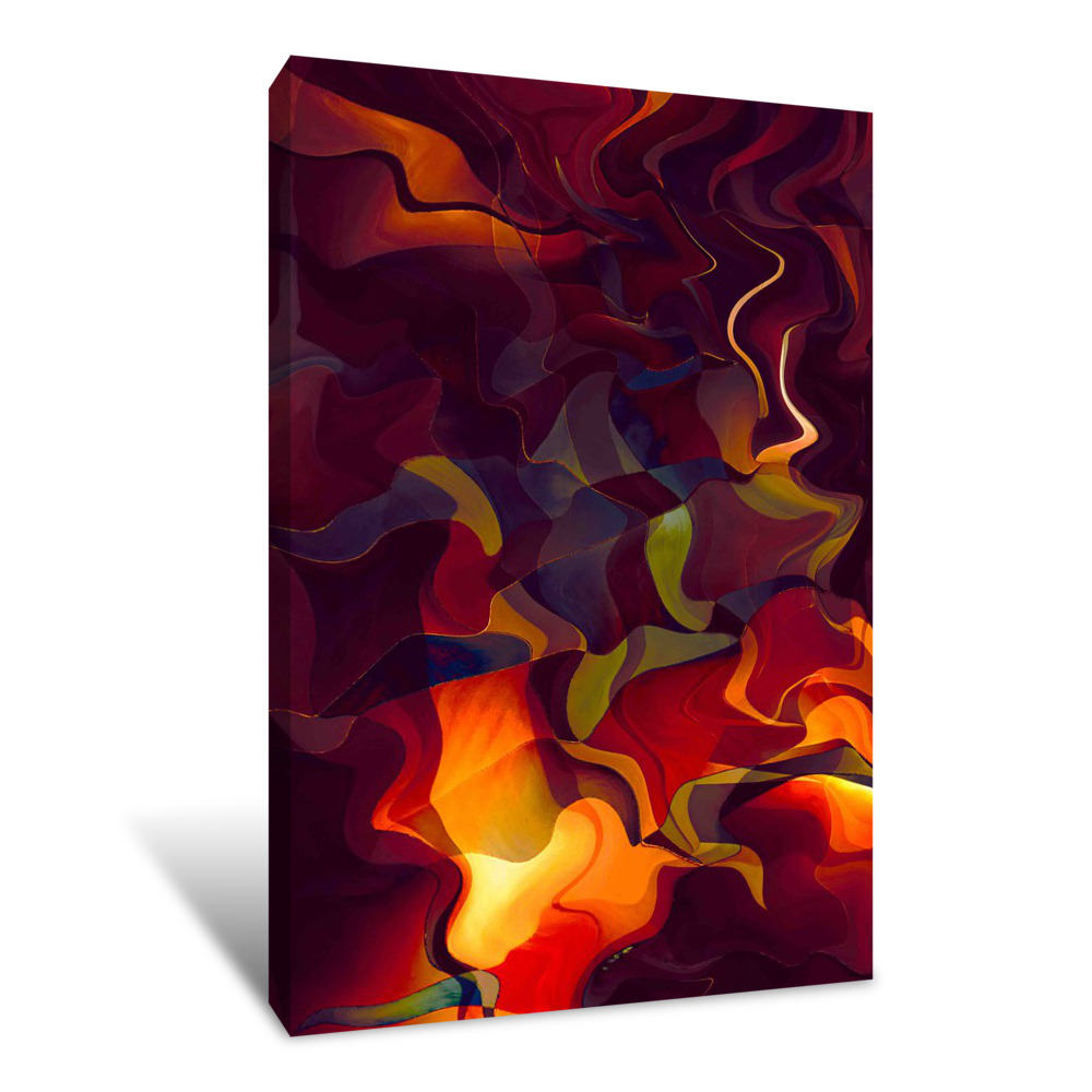 Odyssey in Vermillion Canvas Wrap