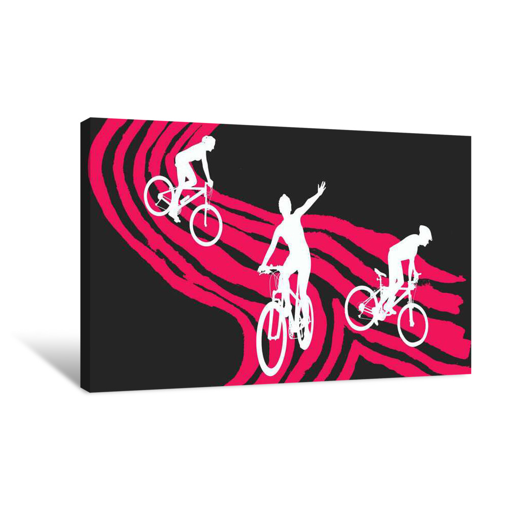 Cyclist Flow Canvas Art