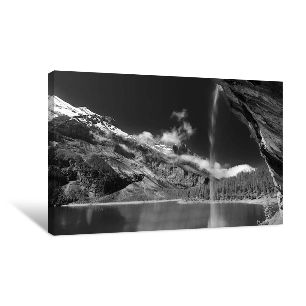 Oeschinensee BW Canvas Wrap