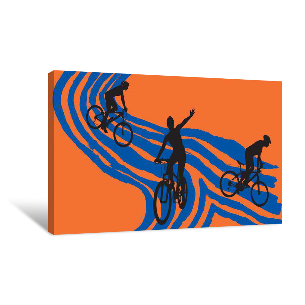 Cyclist Flow Canvas Art