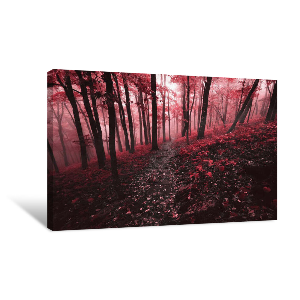 Red Forest Canvas Wrap