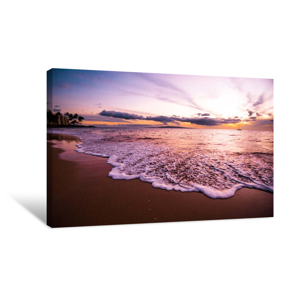 Sunset Waves Canvas Wrap