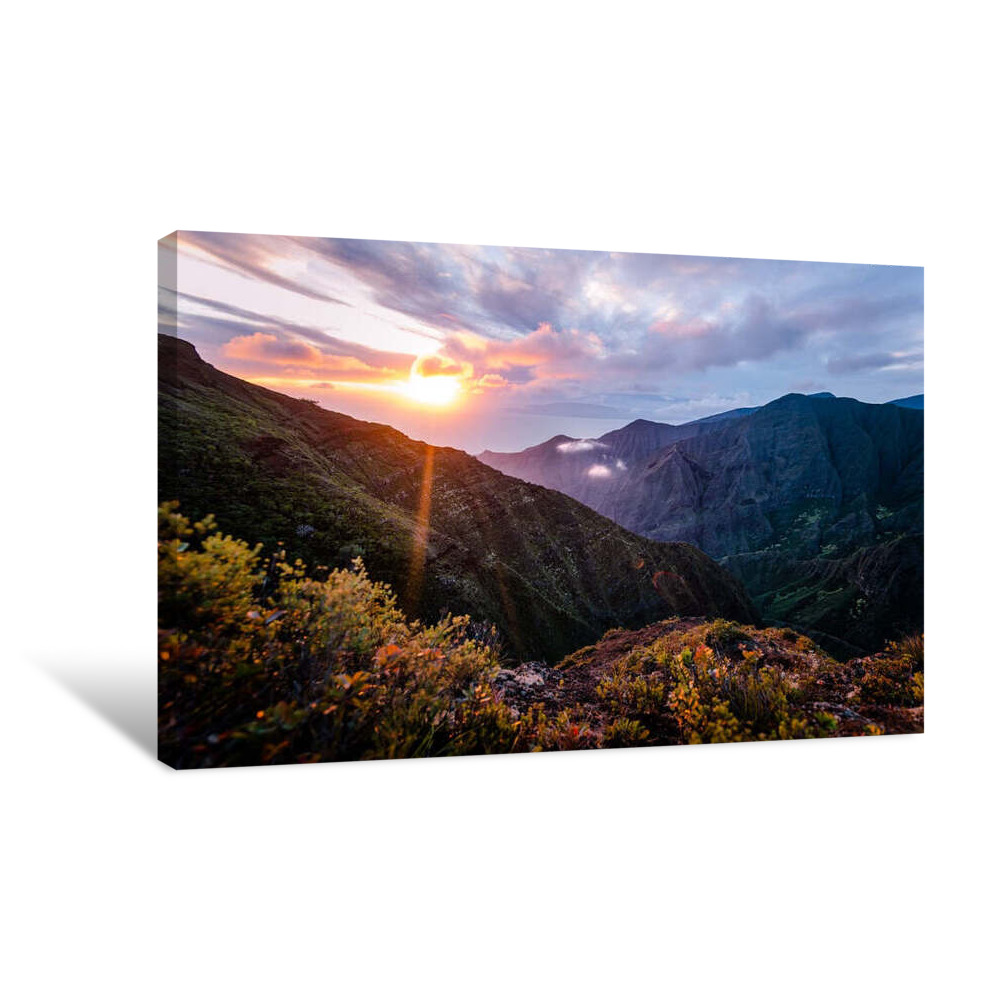 Valley Sunset Canvas Wrap