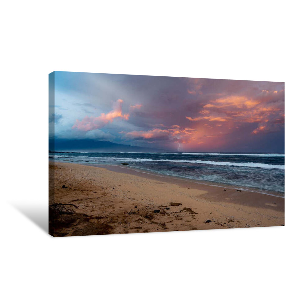Maui Beach Storm Canvas Wrap
