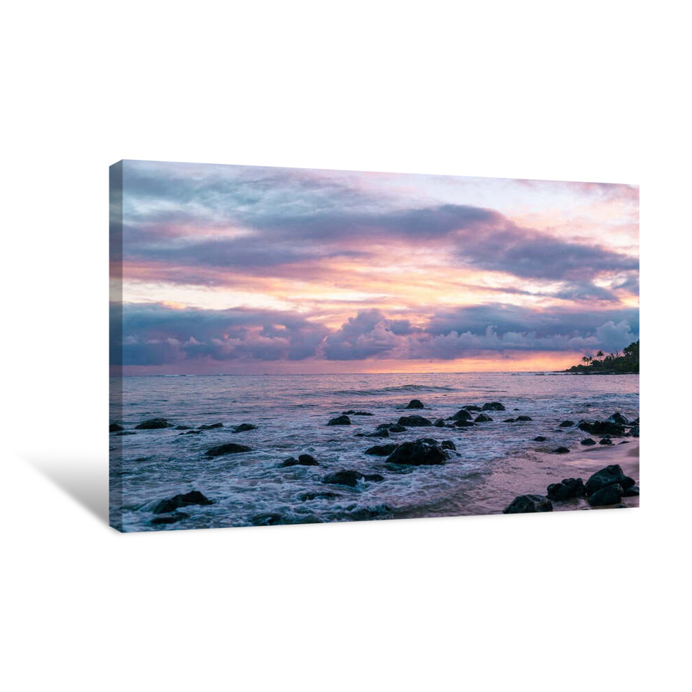 Rocky Hawaiian Beach Canvas Wrap